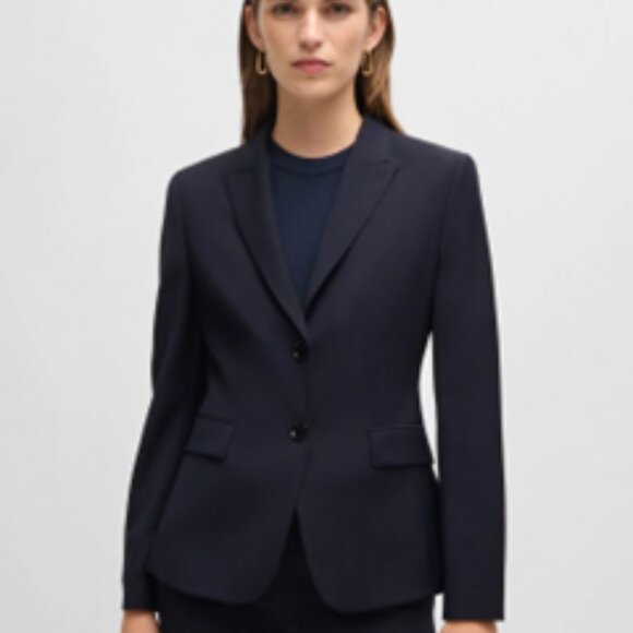 Boss Jackets & Blazers - ⭐️ Host Pick ⭐️ Boss Hugo | Stylish Navy Wool Blend Blazer